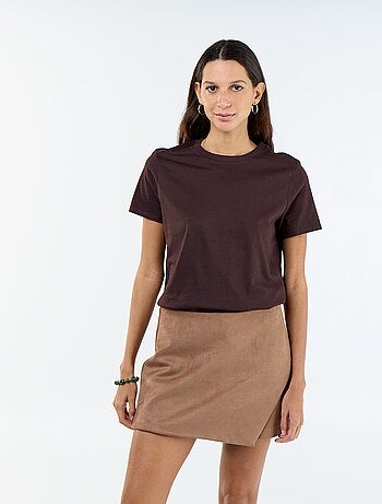 Falda pantalón de antelina