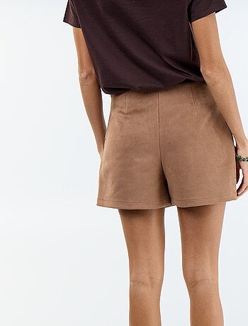 Falda pantalón de antelina