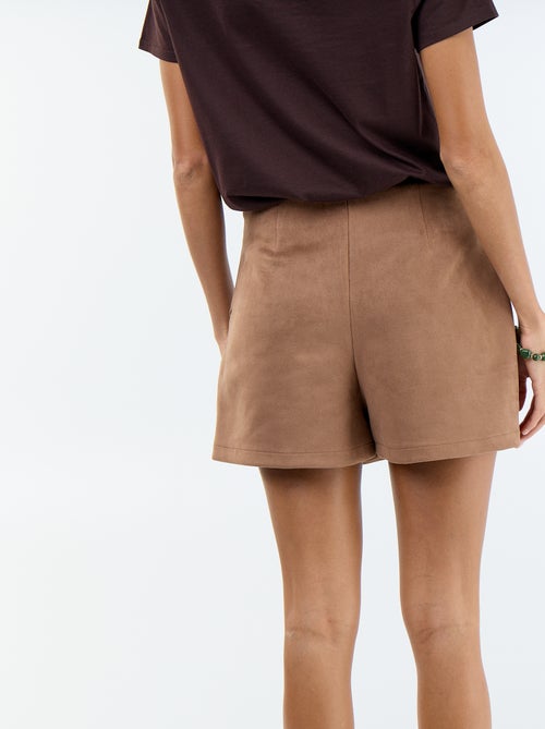 Falda pantalón de antelina - Kiabi