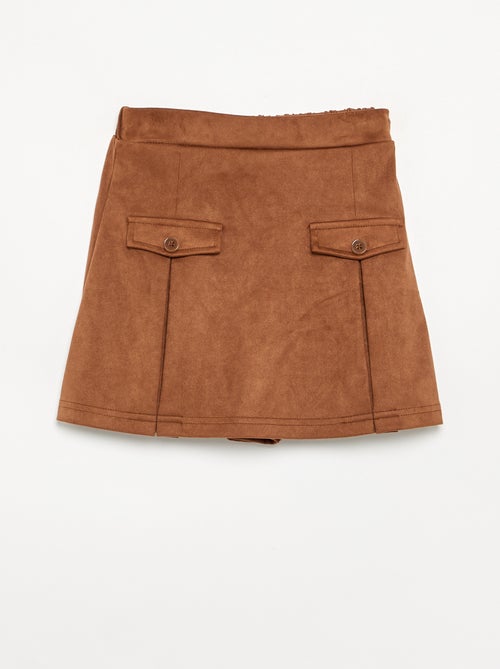 Falda-pantalón de antelina - Kiabi