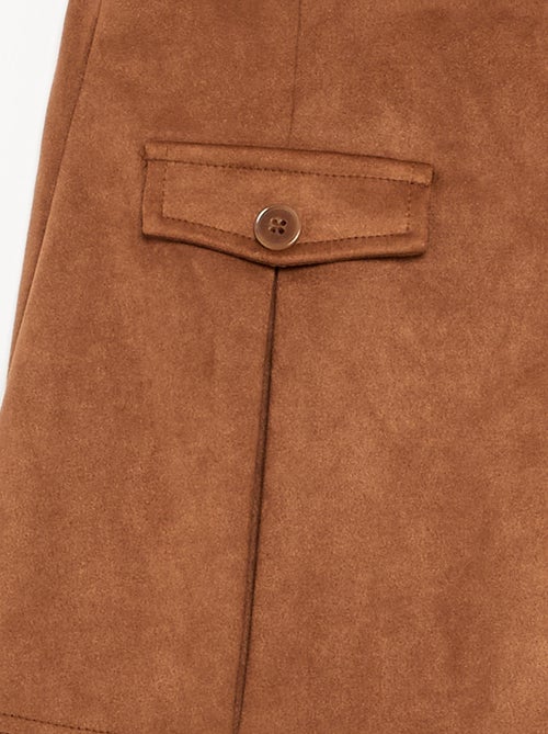Falda-pantalón de antelina - Kiabi