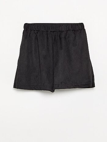 Falda-pantalón de antelina