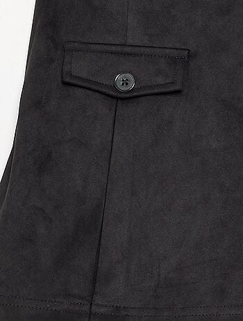 Falda-pantalón de antelina