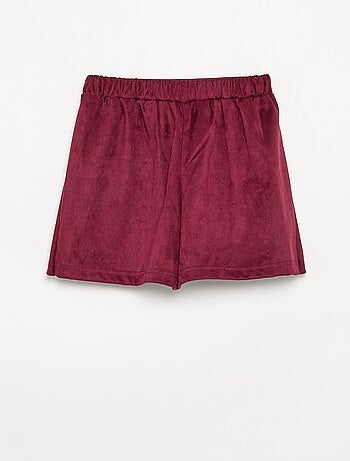 Falda-pantalón de antelina