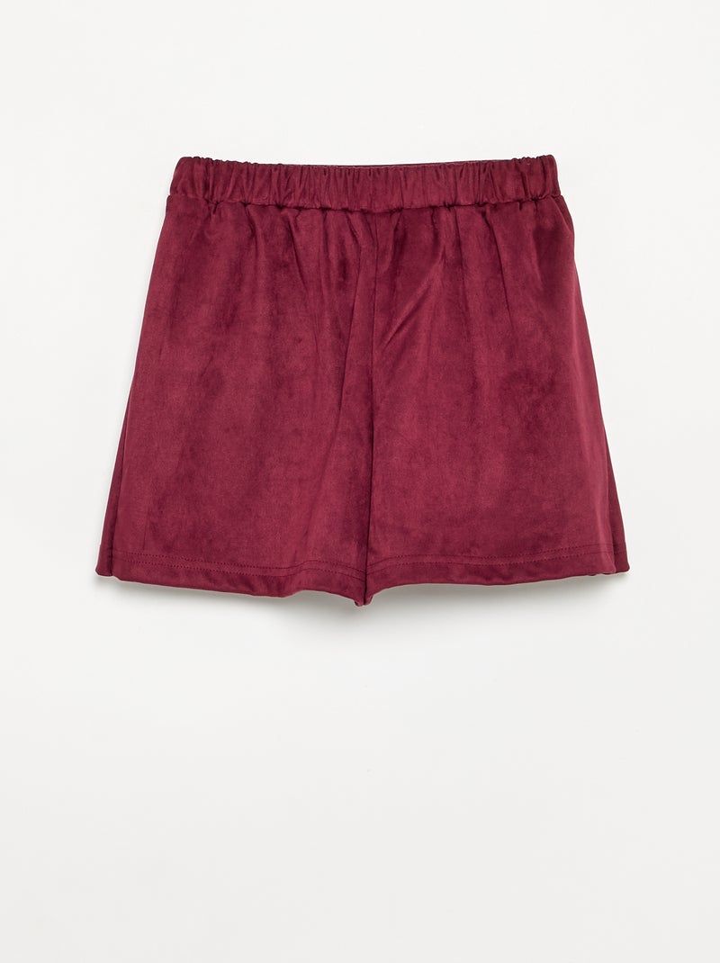 Falda-pantalón de antelina Purpura - Kiabi