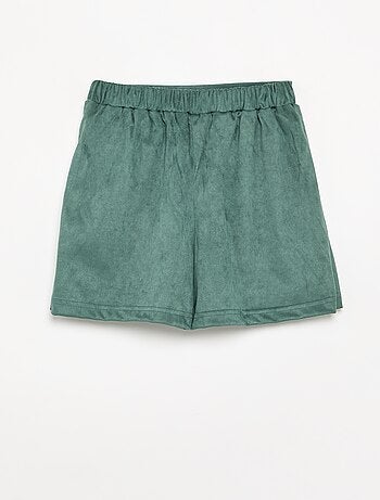 Falda-pantalón de antelina