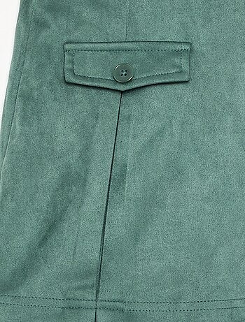 Falda-pantalón de antelina