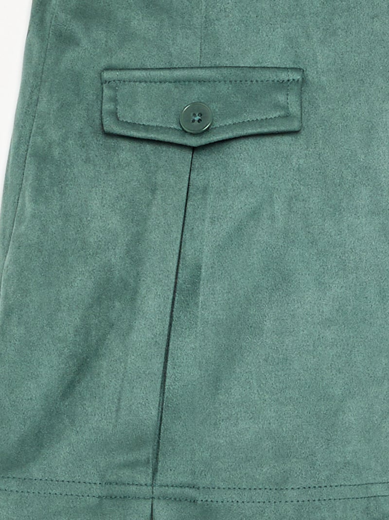 Falda-pantalón de antelina Verde - Kiabi