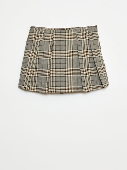 Falda pantalón de cuadros - Kiabi