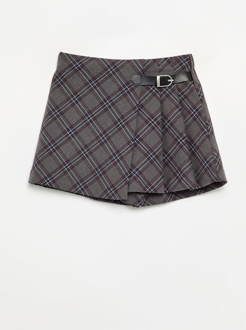 Falda pantalón de cuadros - Kiabi