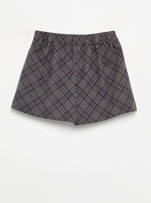 Falda pantalón de cuadros - Kiabi