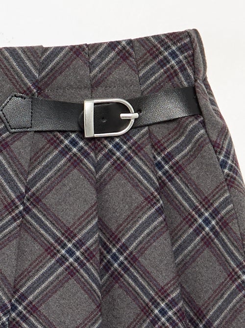 Falda pantalón de cuadros - Kiabi