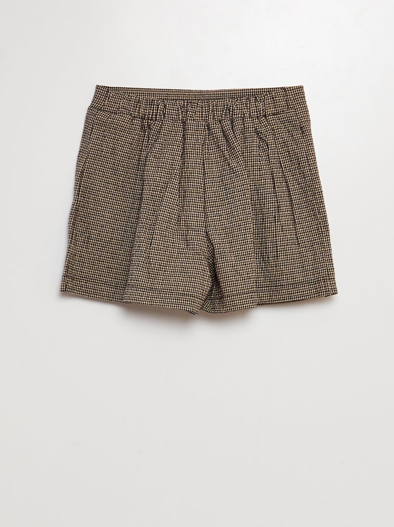 Falda pantalón de cuadros NEGRO - Kiabi