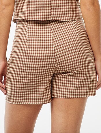 Falda pantalón de cuadros vichy