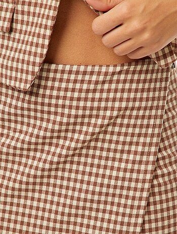 Falda pantalón de cuadros vichy