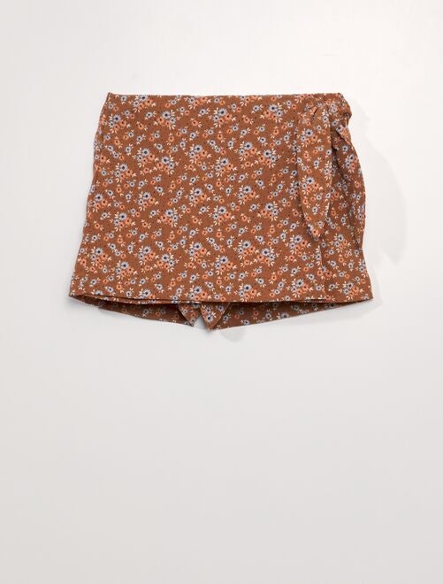 Falda pantalón de flores - Kiabi