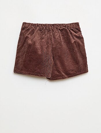 Falda pantalón de pana de algodón