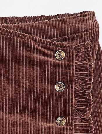 Falda pantalón de pana de algodón