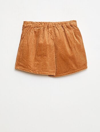 Falda pantalón de pana de algodón