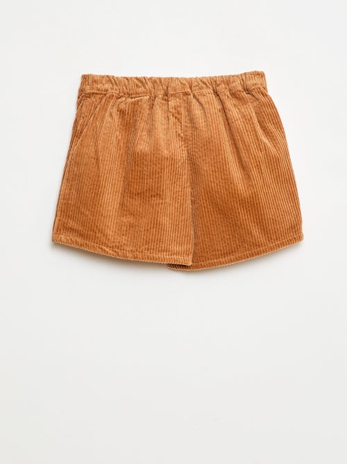 Falda pantalón de pana de algodón - Kiabi