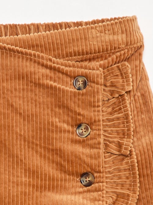 Falda pantalón de pana de algodón - Kiabi