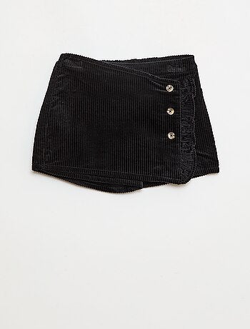 Falda pantalón de pana de algodón