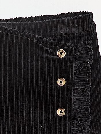 Falda pantalón de pana de algodón