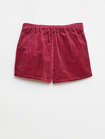 Falda pantalón de pana de algodón