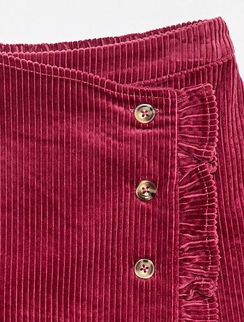 Falda pantalón de pana de algodón