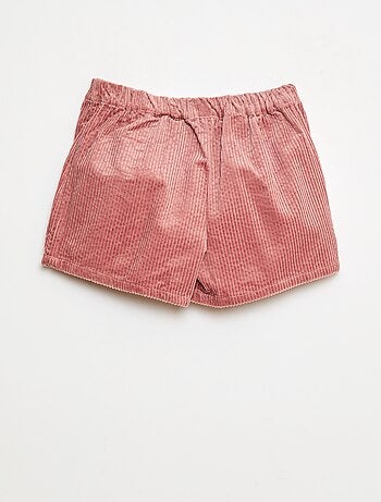 Falda pantalón de pana de algodón