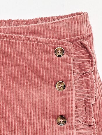 Falda pantalón de pana de algodón