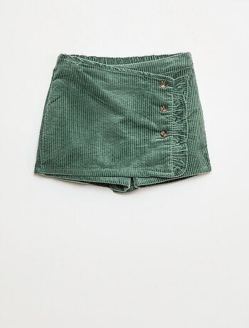 Falda pantalón de pana de algodón