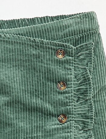 Falda pantalón de pana de algodón