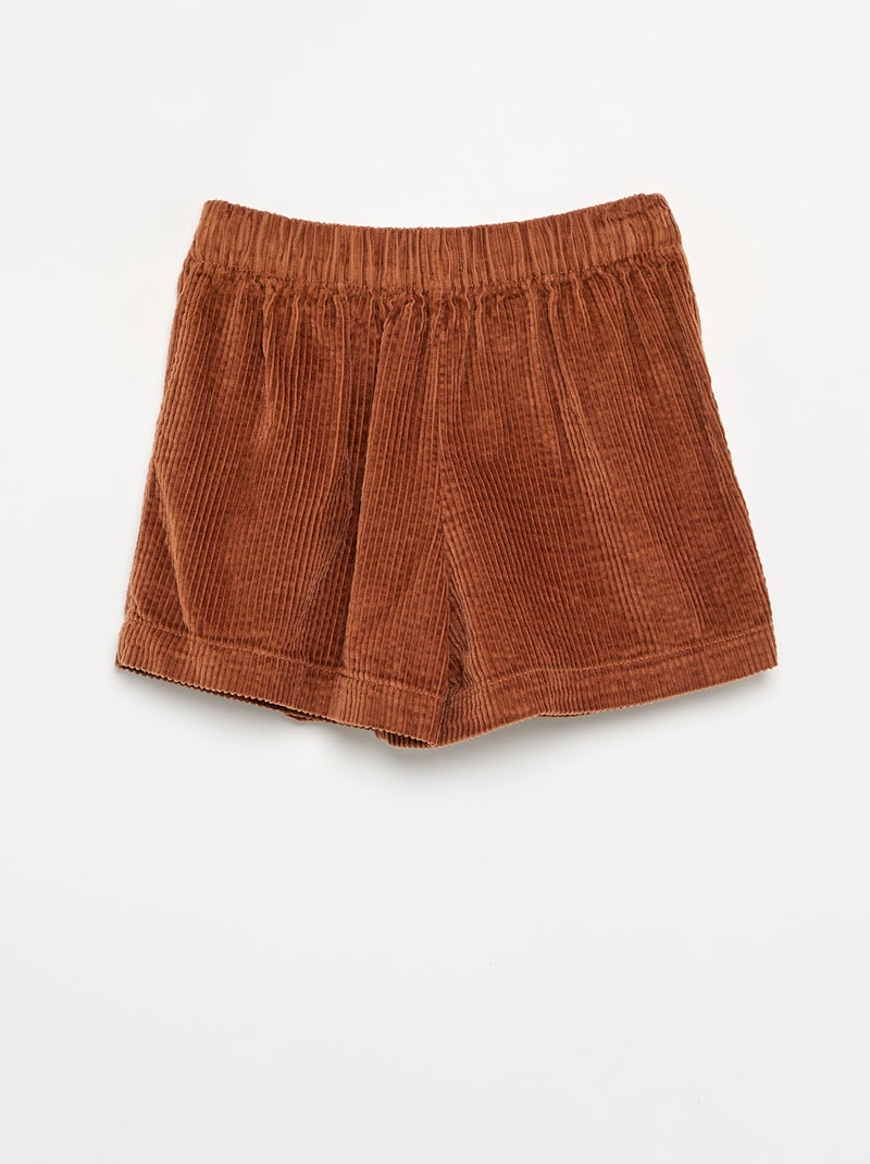 Falda pantalón de pana Marron - Kiabi