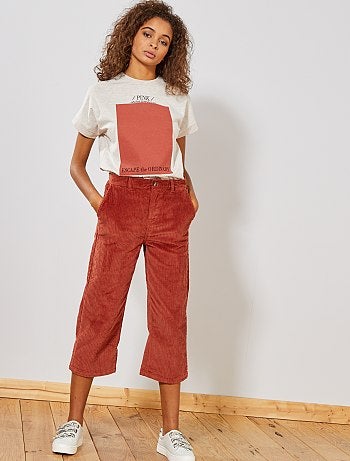 Falda pantalón de pana - Kiabi