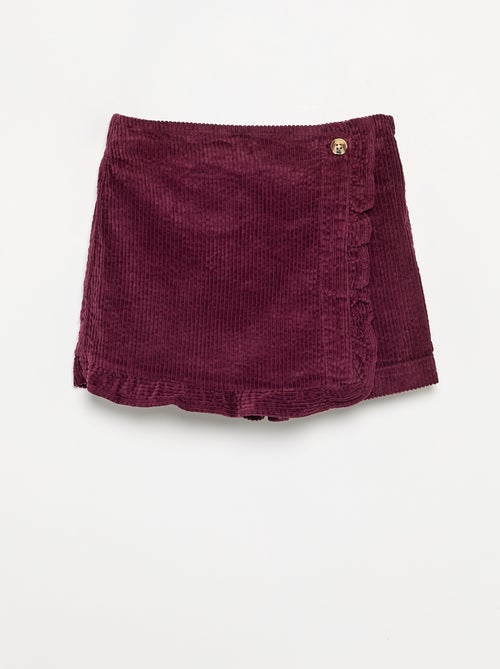 Falda pantalón de pana - Kiabi