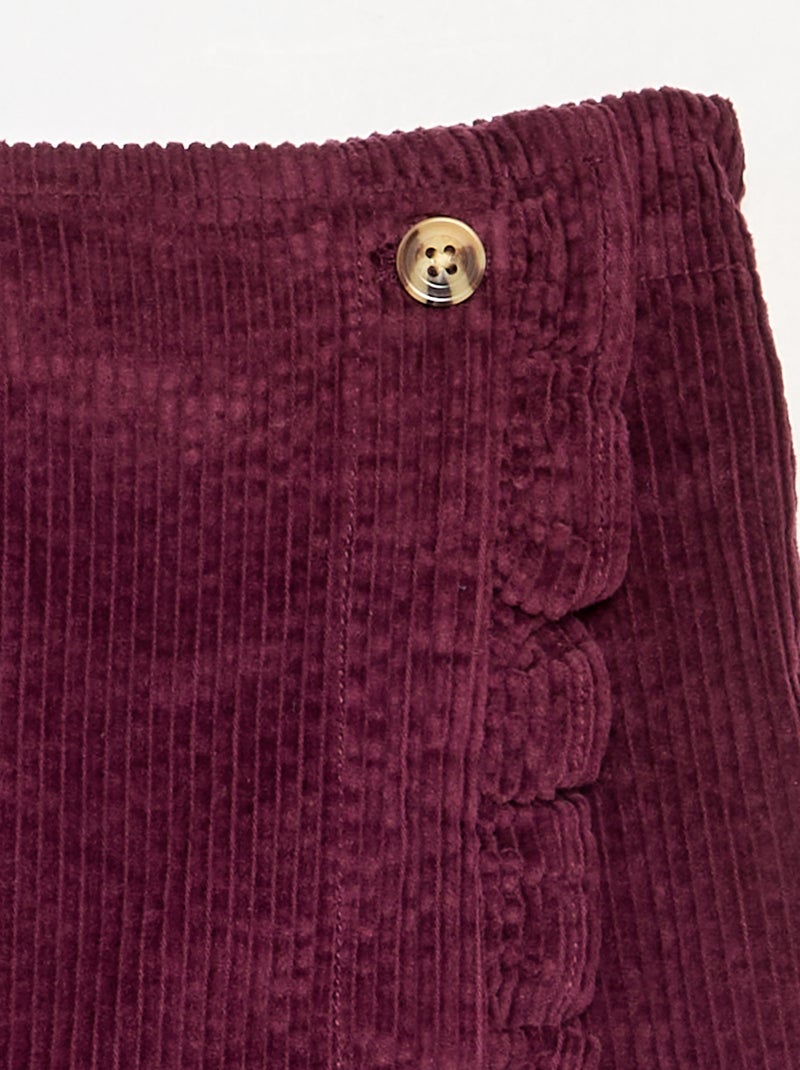 Falda pantalón de pana Rosa - Kiabi
