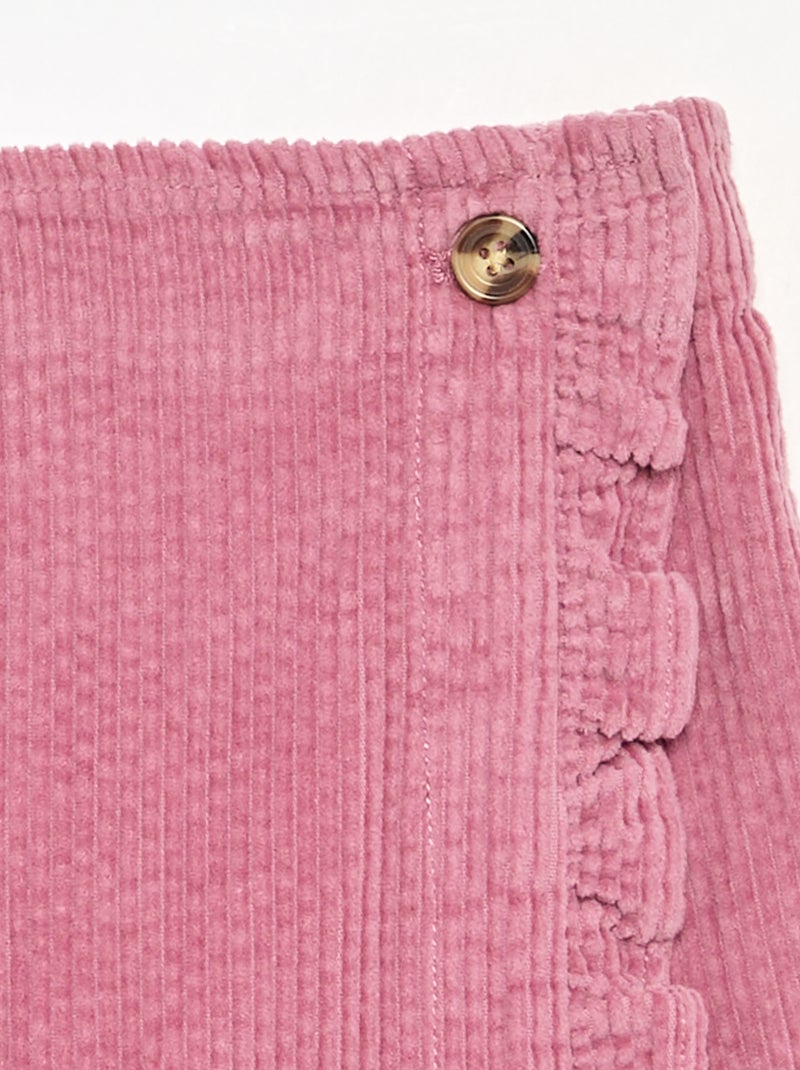 Falda pantalón de pana Rosa - Kiabi