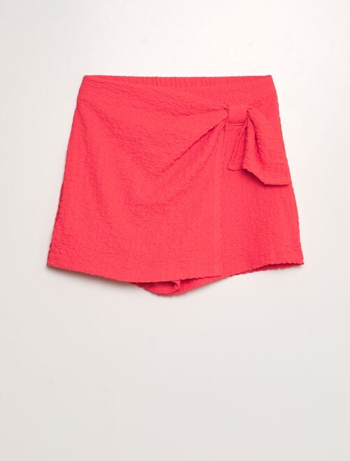 Falda pantalón de punto gofrado - Kiabi
