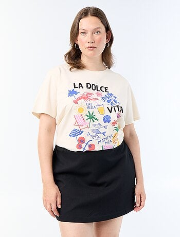 Falda pantalón de punto grueso