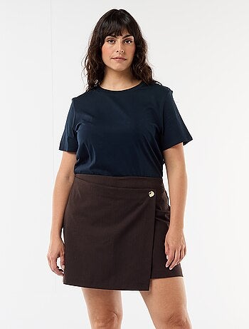 Falda pantalón de rayas finas