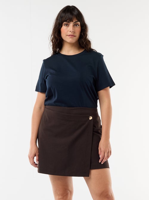 Falda pantalón de rayas finas - Kiabi