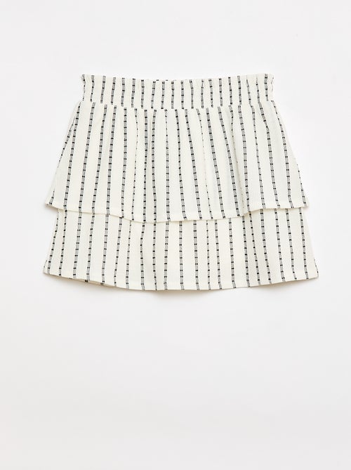 Falda pantalón de rayas verticales finas - Kiabi