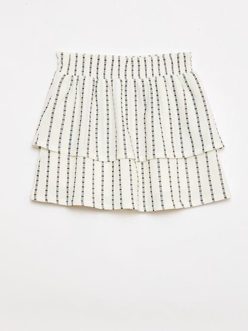 Falda pantalón de rayas verticales finas - Kiabi