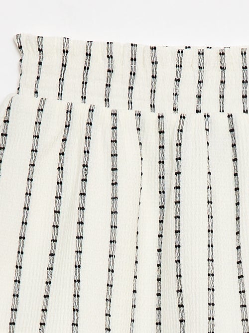 Falda pantalón de rayas verticales finas - Kiabi