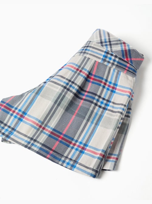 Falda pantalón de sarga con estampado de cuadros - Kiabi Falda pantalón de sarga con estampado de cuadros - Kiabi