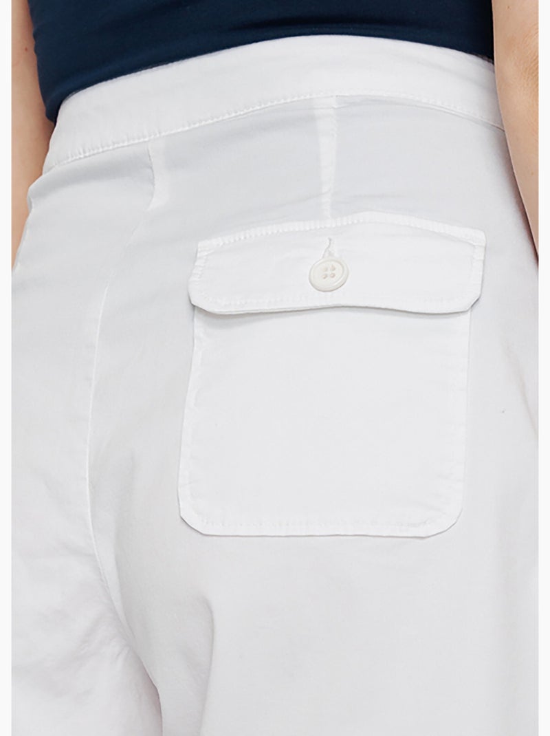 Falda pantalón de tejido elástico - Afibel Blanco - Kiabi