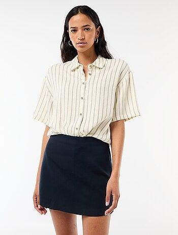 Falda pantalón de tiro alto