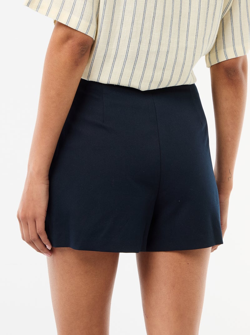 Falda pantalón de tiro alto Azul - Kiabi