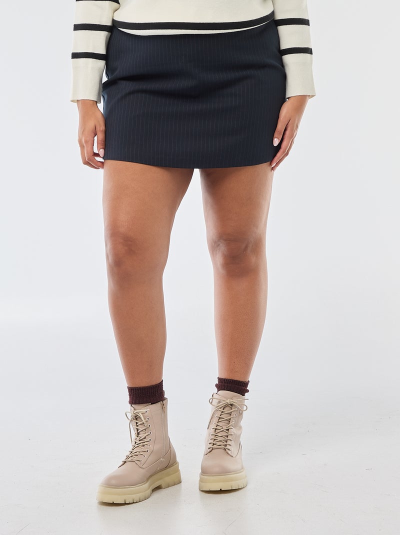 Falda pantalón de tiro alto Azul - Kiabi